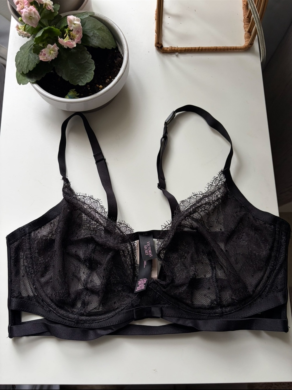 Victoria's Secret Black Lace Unlined Bra